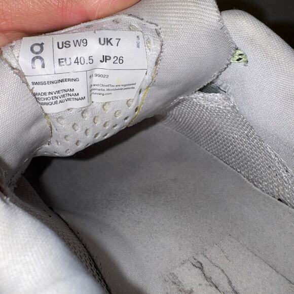 Women's On Cloudmonster Comfort running Shoes Size 9 White/Green - Picture 6 of 8